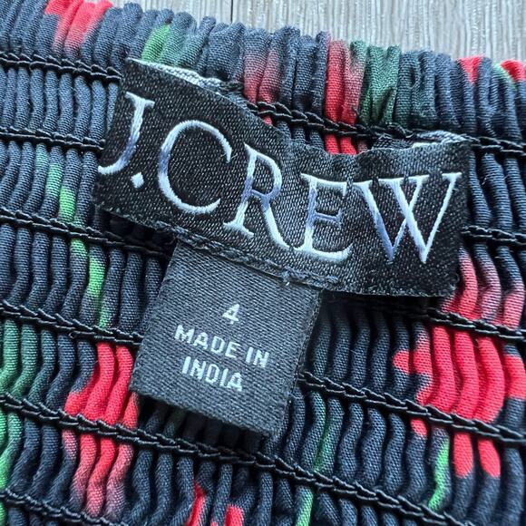 J Crew Fit And Flare Mini Dress In Painted Daisy Print Size 4 - Picture 2 of 13